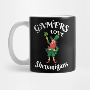 Video Gamers Love Shenanigans Funny St Patrick's Day Mug